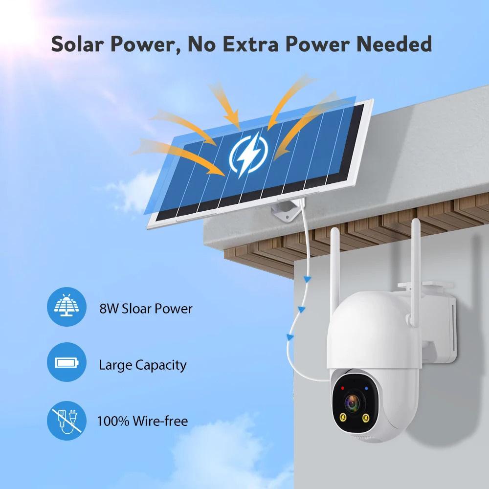CamHiPro Solar-Powered PTZ Dome Camera: Low-Energy European & American Version