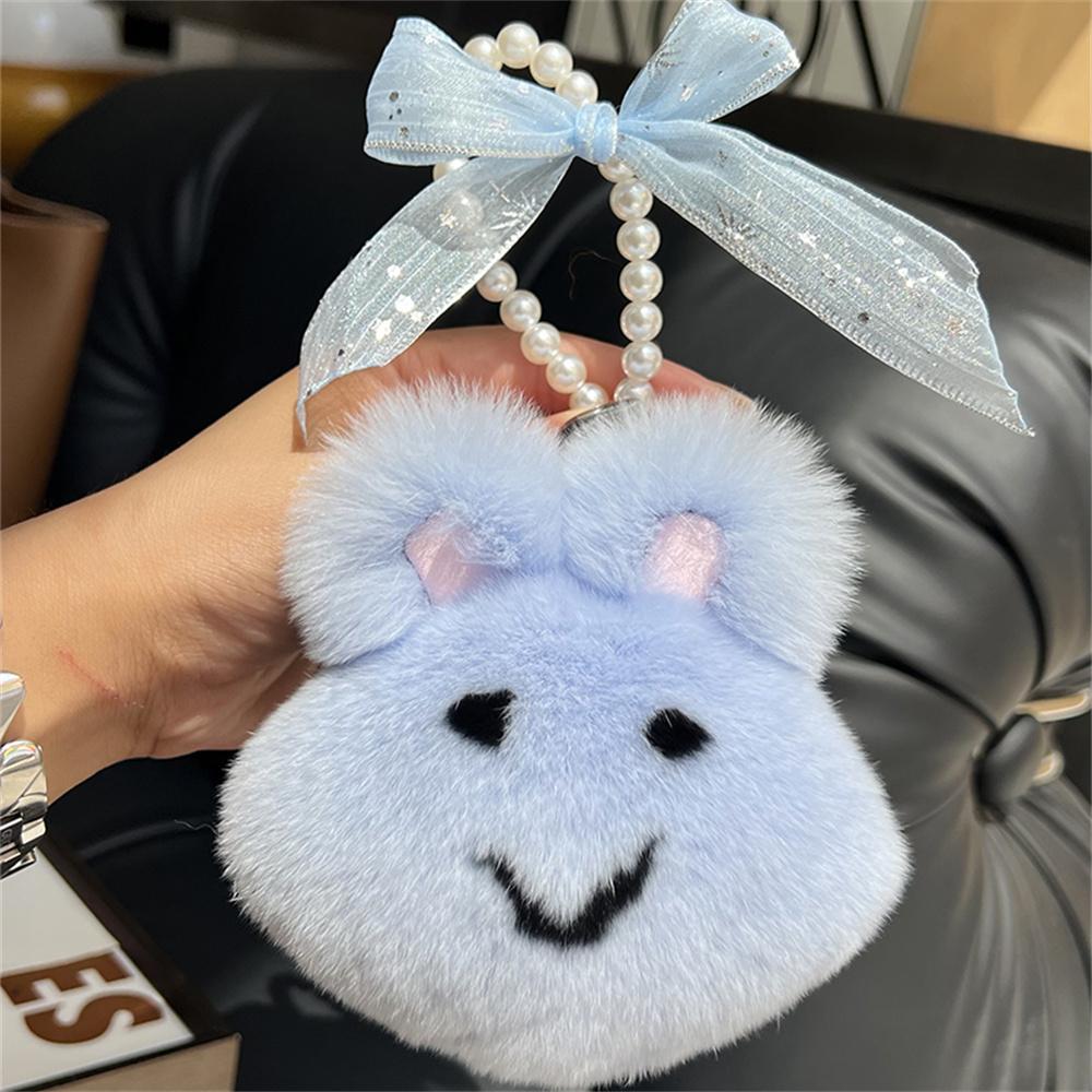 Cute Plush Rabbit Fur Bunny Keychain For Women Bag Car Key Chain Pendant Decoration Jewelry Bags Car Hangings Accessories Gifts