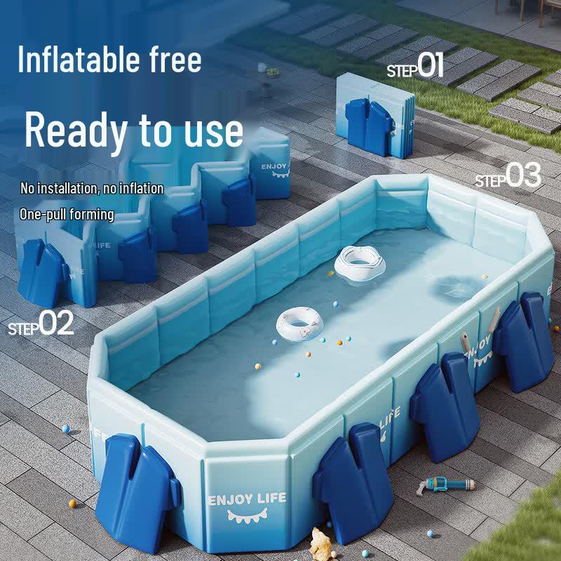 Yong Le Bao Foldable Non-Inflatable Swimming Pool with Sunshade
