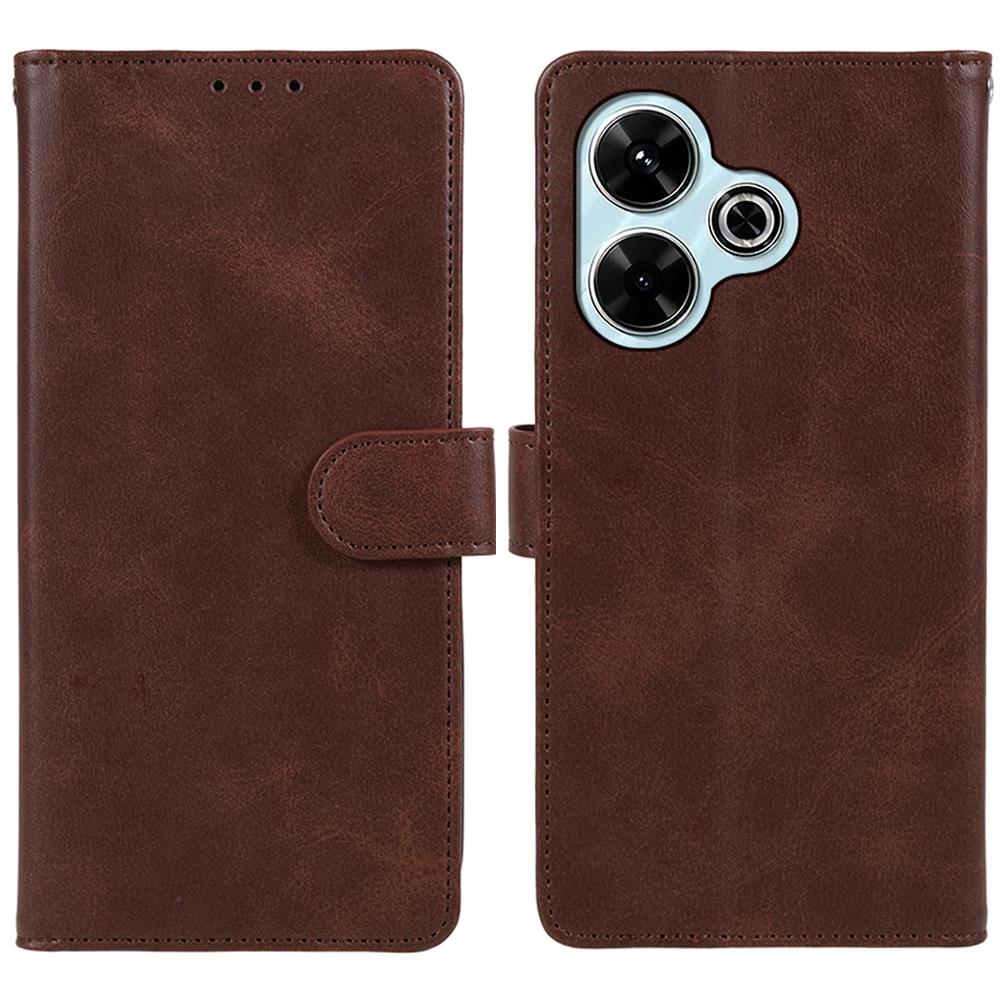 For Xiaomi Poco M6 Plus 5G/Redmi 13 5G/4G/Note 13R 5G Case PU Leather Wallet Protective Phone Cover Calf Texture