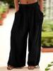 Modne Nowe Spodnie Styl Casual - Jednolity Kolor, Szykowna Luźna Skośna Kieszeń, Sznurowane - Wygodne i Modne, Odpowiednie dla Wszystkich Kobiet