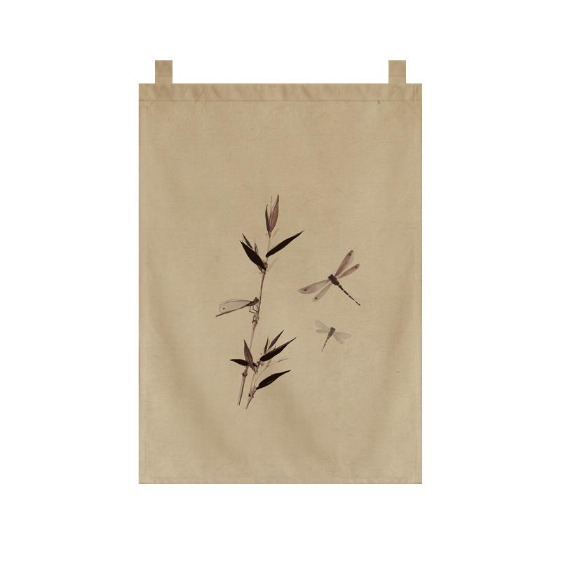 Japanese Style Tea Room Door Curtain Restaurant Signboard Chinese Tea House Partition Restaurant Hotel Pub Banner Short Curtain