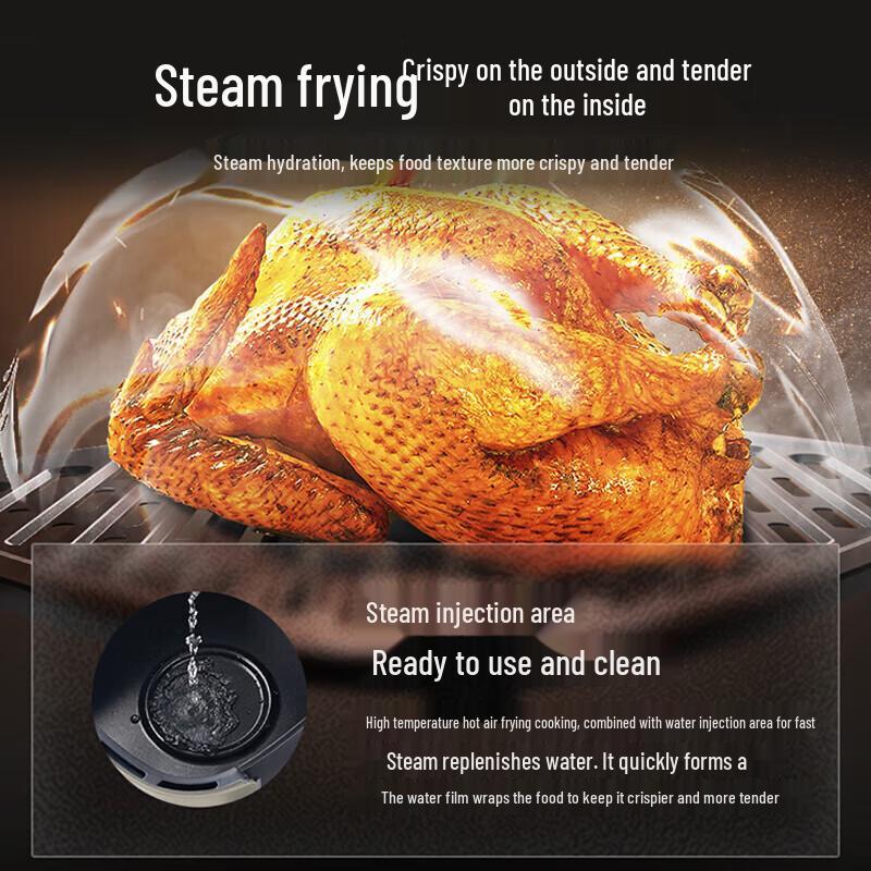 SUPOR 5.5L Large Capacity Steam Air Fryer CN Plug (adapter Included)