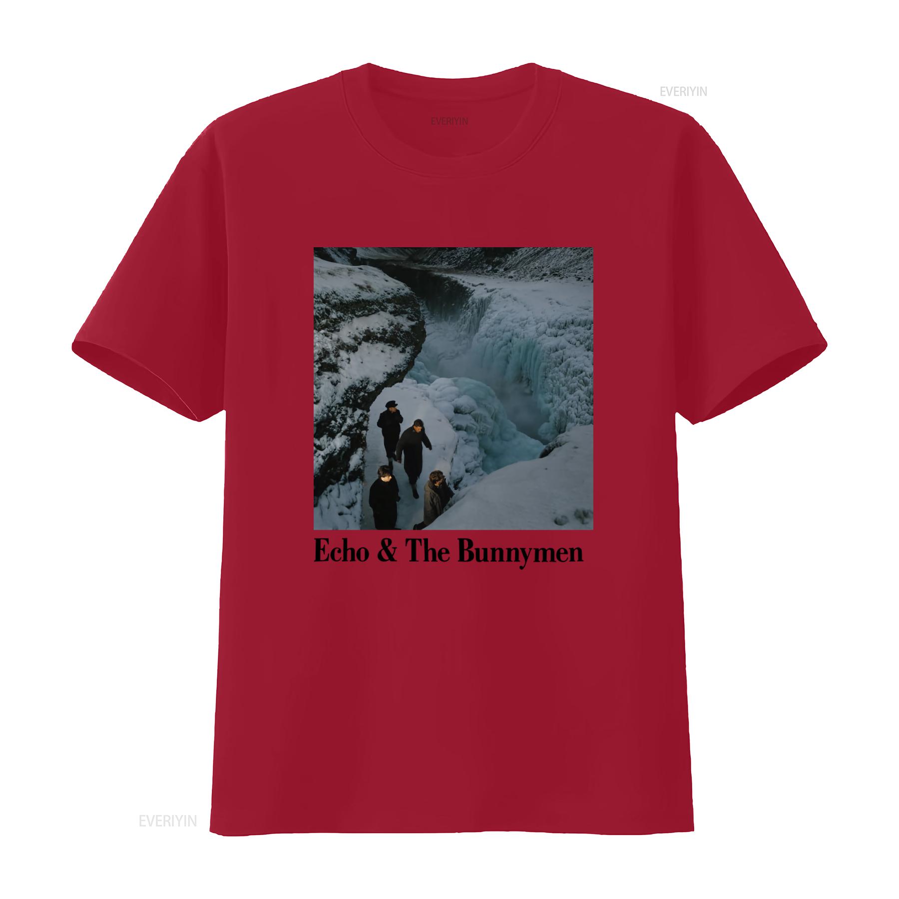 

Echo The Bunnymen Winter Scene Print T Shirt for Men Medium vintage Washed Stretched Slightly graphic Top For Everyday Wear S