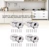 4pcs Zinc Alloy Concealed Cabinet Hinge Semicircular Folding Door Hinge Flap Door Hinge  Desks