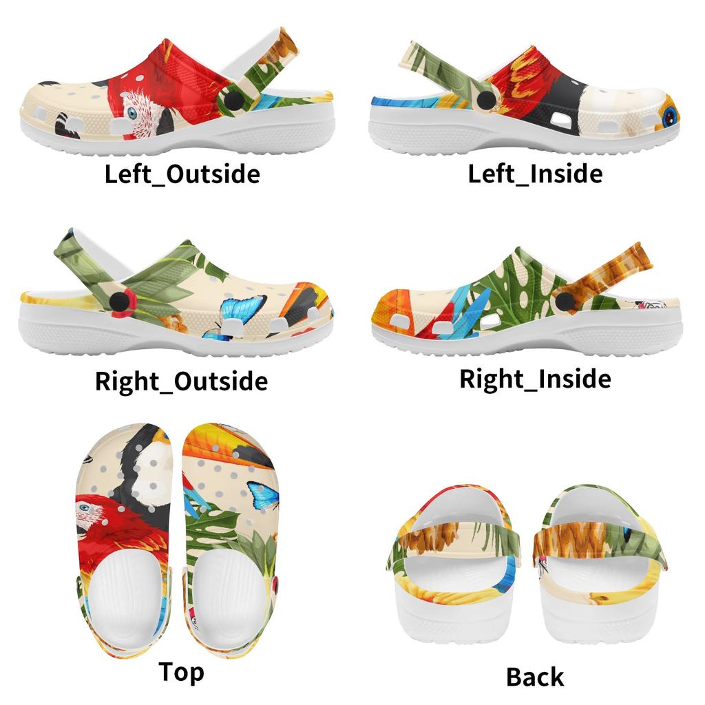 Men Women Cartoon Printed EVA Clogs Flexible Lightweight Slip On Casual Shoes Flexible Soft Sole Summer Sandals Easy Daily Wear