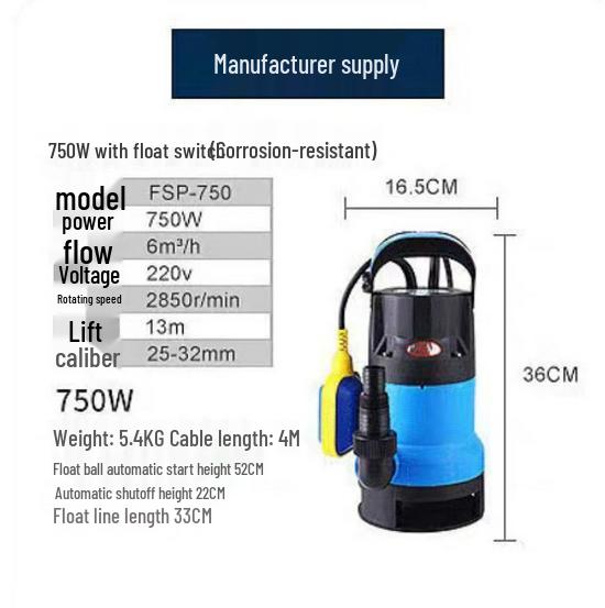 Pompă submersibilă silențioasă compactă, rezistentă la acizi și alcali, rezistentă la coroziune, cu înălțime mare de pompare și aspirație inferioară