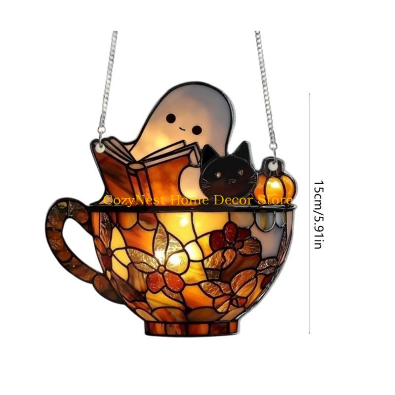 92MF Bright Painted Halloween Window Display Fall Festival Decors For Home Garden Decoration