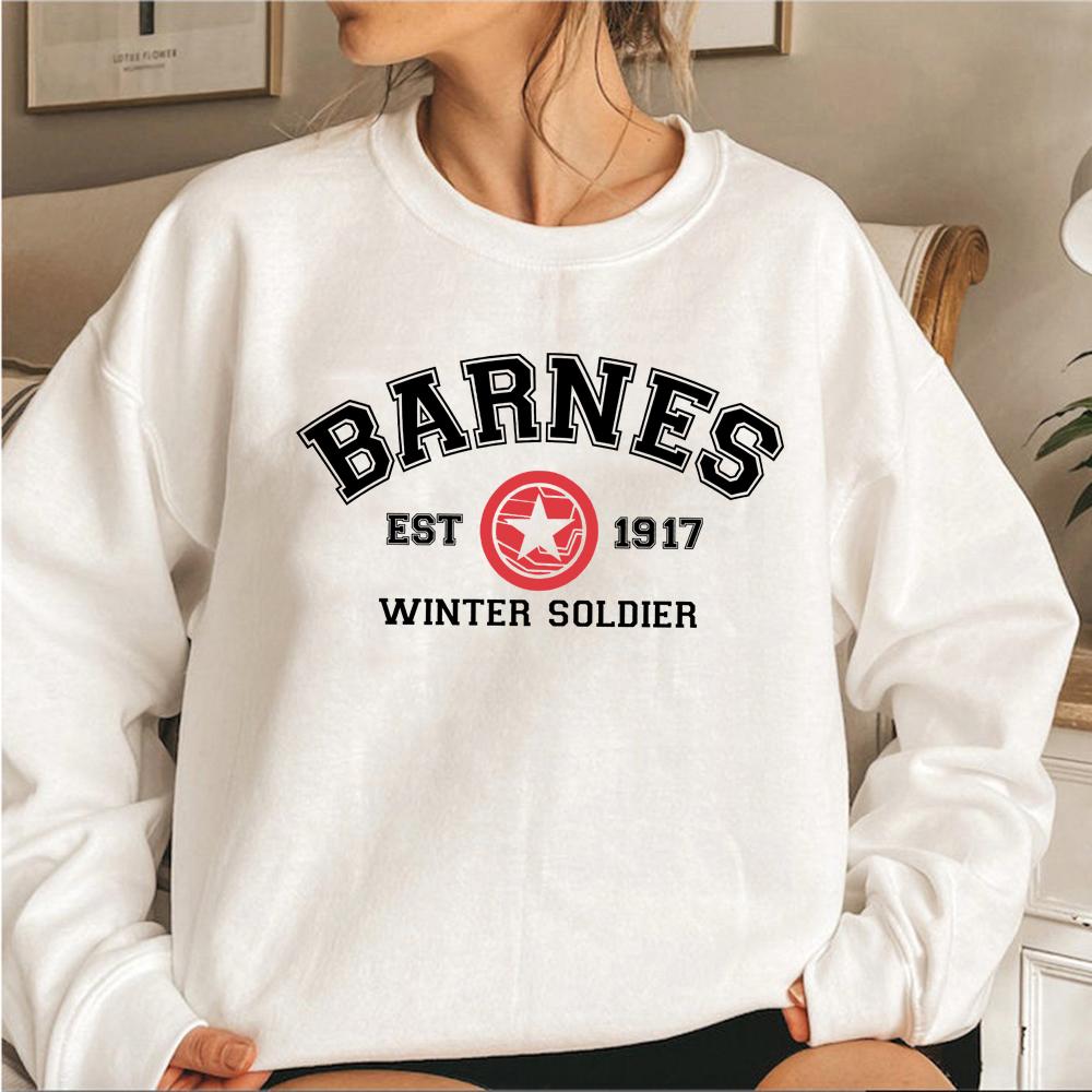 Vintage Barnes 1917 Sweatshirt Winter Soldier Shirt Bucky Barnes Crewneck Sweatshirts Unisex Grafik Hoodies Superhelden Pullover