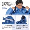 [Sea Version] Professional Raincoat PVC Jacket for Factory, Commercial, and Fishery Use (Blue, 5L)