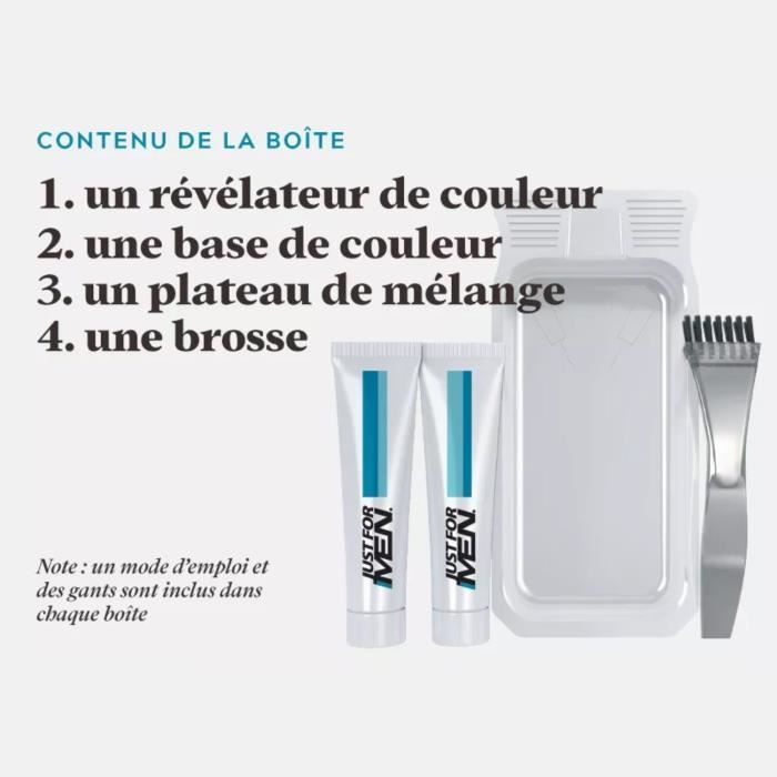 Teinture Barbe et Moustache - Just for Men - M 25 - Châtain Clair - 1 pièce - Facile à utiliser