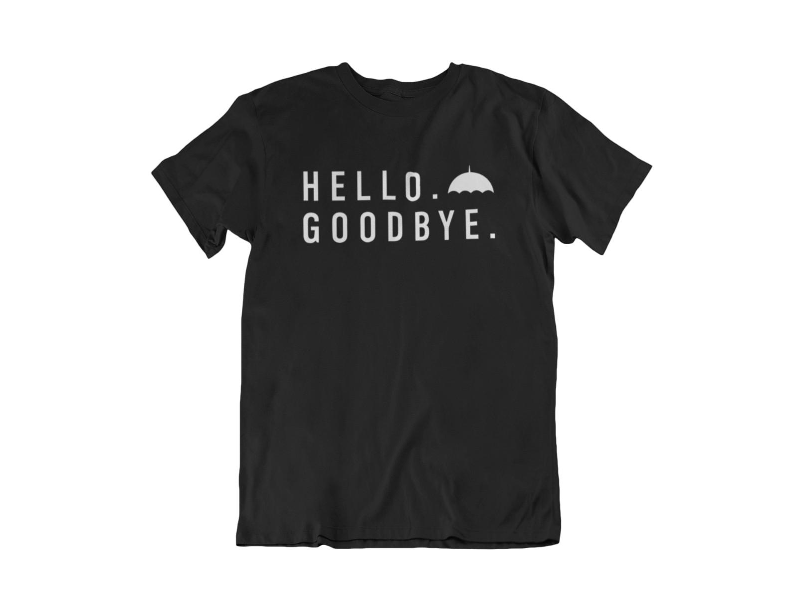 Umbrella HELLO GOODBYE Academy T-Shirt Mens Womens Tees Top S