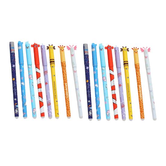 Kreslená gumovací gelová pera Roztomilé zvířecí motivy 0,7 mm Modrý inkoustové pero Hladké psaní Čisté gumování Pero Školní potřeby Dárky na párty