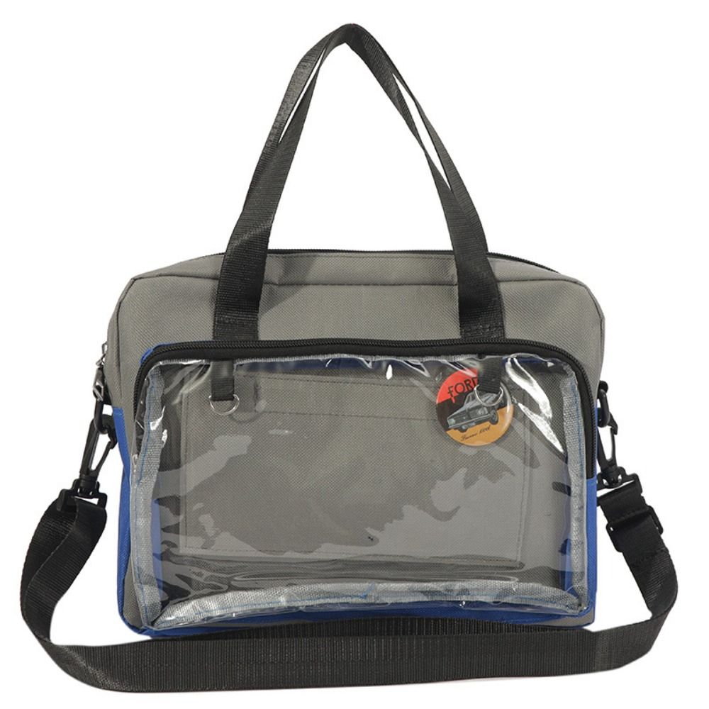 

Прозрачная сумка через плечо с карманом для итабадж, сумка для хранения кукол, сумка для демонстрации, для улицы серый/синий