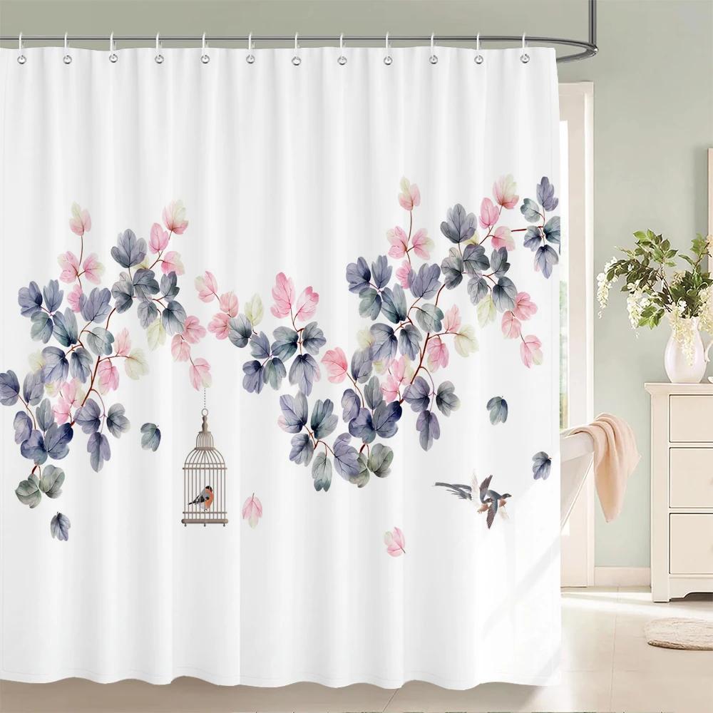 Chinese ink landscape style shower curtain scenic pattern Waterproof Fabric bath curtain washable Bathroom curtains Multi Size