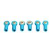 6Pcs Aluminum Alloy M3 Link Rod Tie Rod End Ball Head Joint Holder for 1 10 RC Car Blue