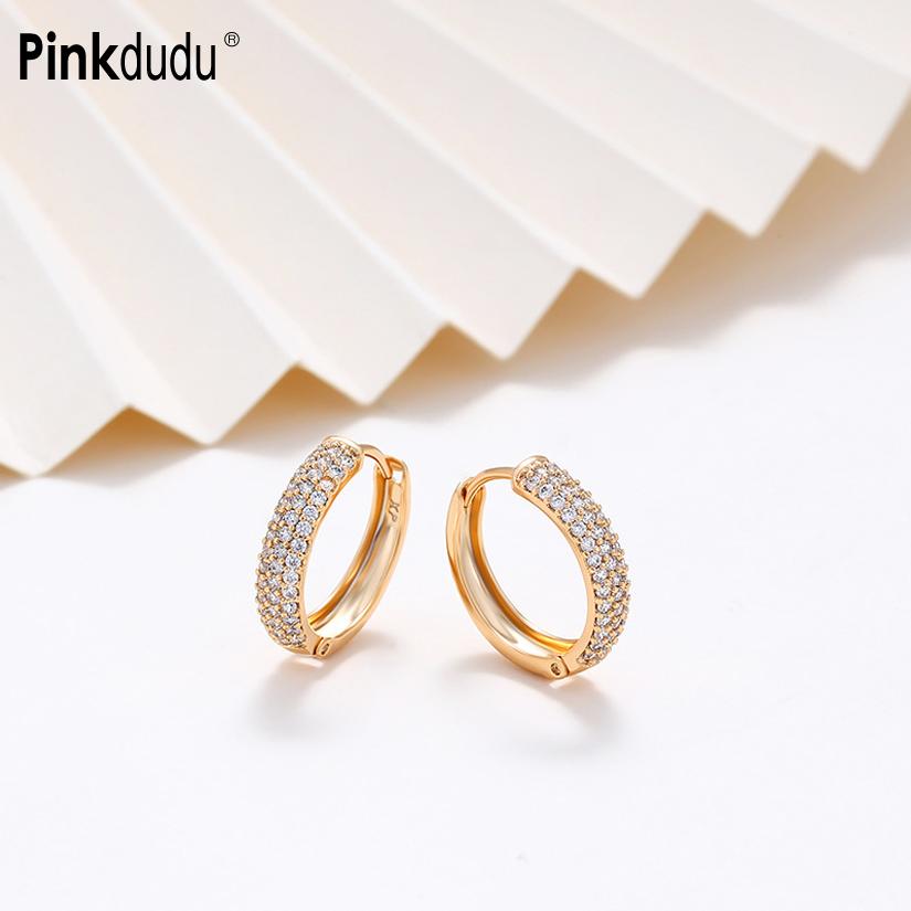 Pinkdudu Brincos de Argola Simples Círculo Vintage Liga de Zinco Moda Festa Brincos Mulheres Joias Presente PD2241