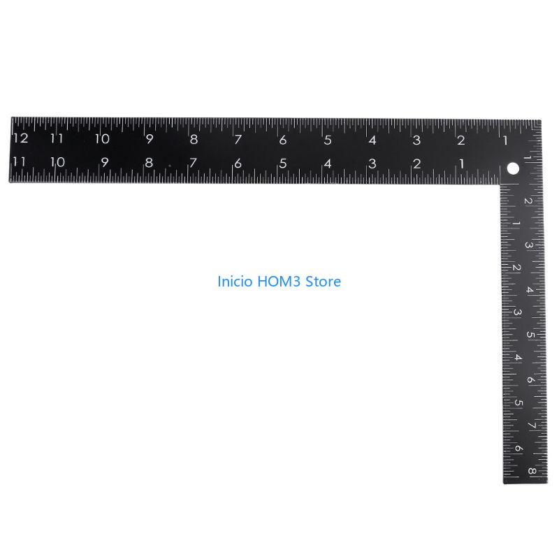 A5YD Carpenter Square Framing Square 8 inch x 12 inch L Square Ruler Framing Ruler Carpenter Square L Ruler Ruler чёрный