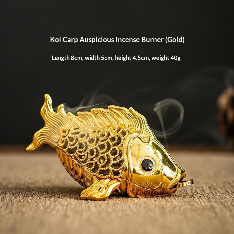 Retro Carved Alloy Hollow Incense Burner Stickless Powder Incense Holder Elegant Aromatherapy Decor for Entryway Living Room