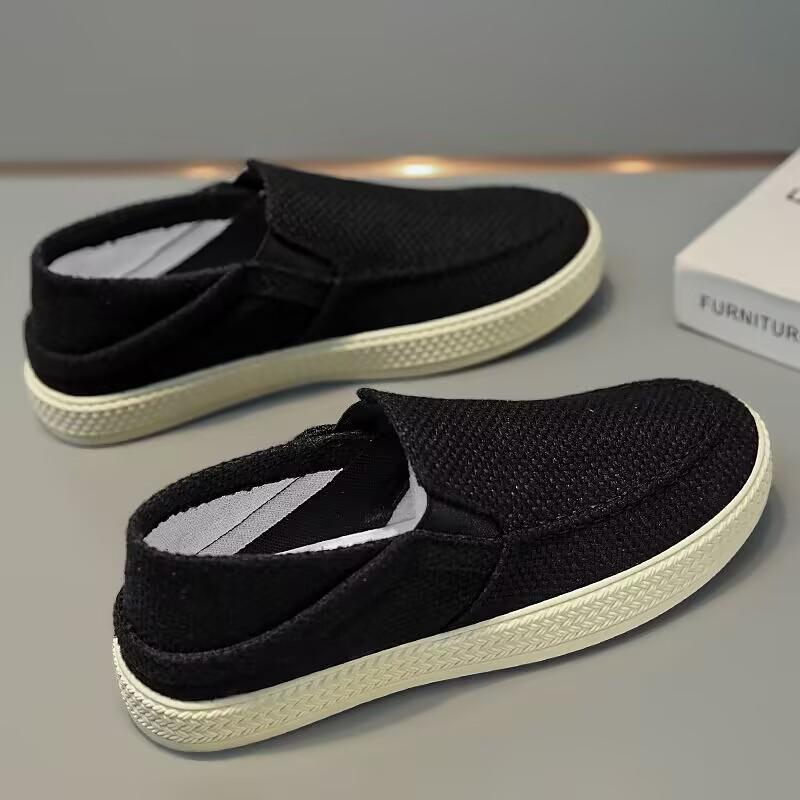 Summer Men Canvas Shoes Espadrilles Breathable Casual Shoes Men Loafers Comfortable Ultralight Lazy Boat Shoes Big Size 46