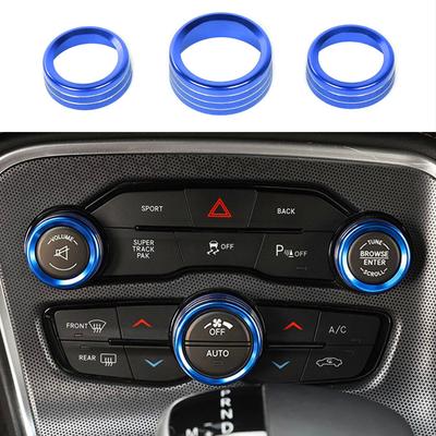 Gaisa kondicionēšanas gredzena skaļuma radio pogas slēdža pogas vāciņš Dodge challenger piederumiem Lādētājs Dekoratīvais vāks 2015-2020