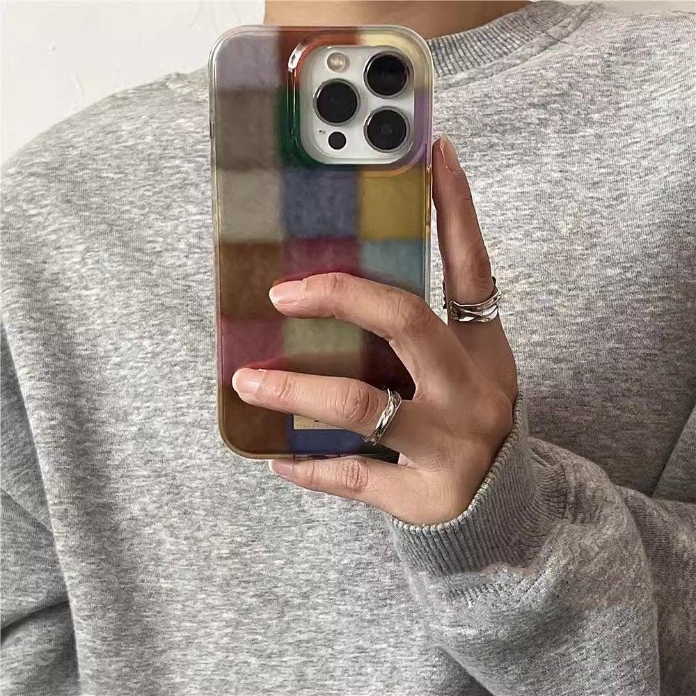 Colorful Squares for IPhone16 Simple 15PRO 13 Mobile Phone Case Apple 14promax New 17AIR
