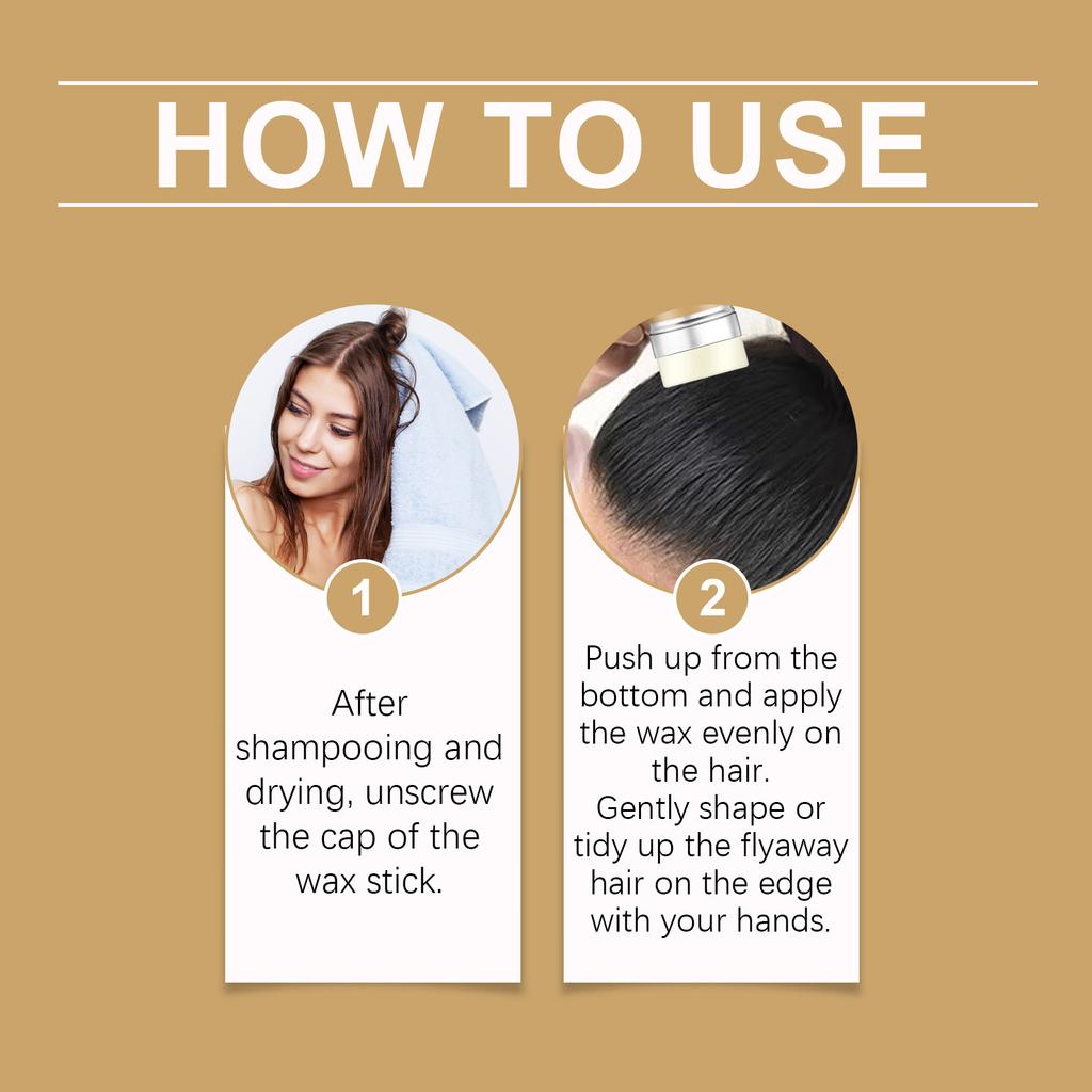 EELHOE Hair Wax Stick Hair Styling Anti-frizz Chopped Hair Tending Natural Shine Solid Styling Portable Hair Wax