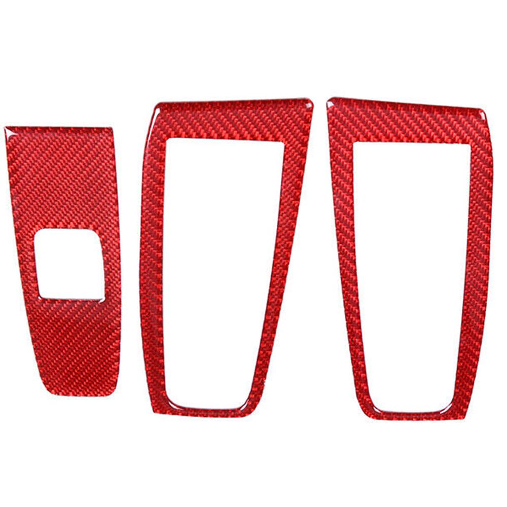 For Subaru BRZ 2026 Glass Lift Switch Decorative Sticker Carbon Fiber Red Black 3PCS