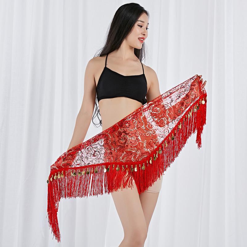 Belly Dance Hip Scarf Wemen Scarf Dance Sequins Arabic Latin Hip Scarf Sexy Belly Dance Belt Wrap Skirt Affordable