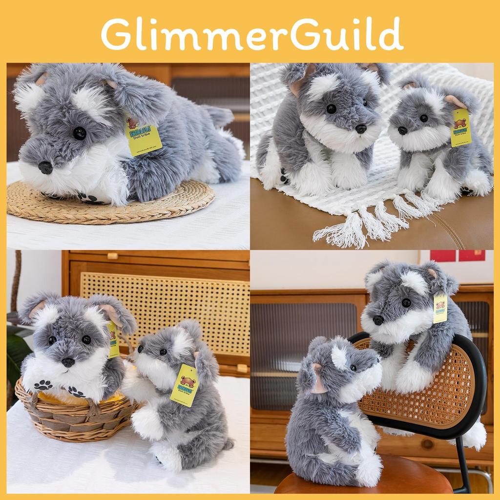 Cuddly Snowing Terrier Plush Toy With Realistic Design For Kids Bedroom Decor