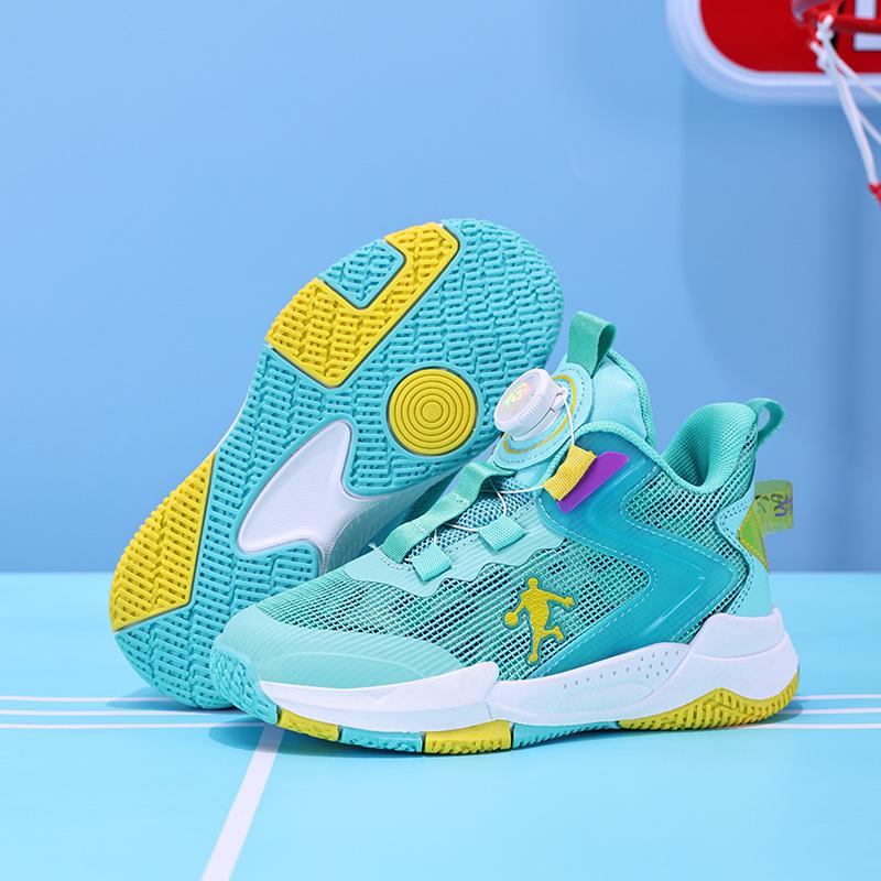 Herbst 2026 Basketballschuhe mit drehbarem Knopf für Jungen – Ideal für das echte Spiel von Kindern