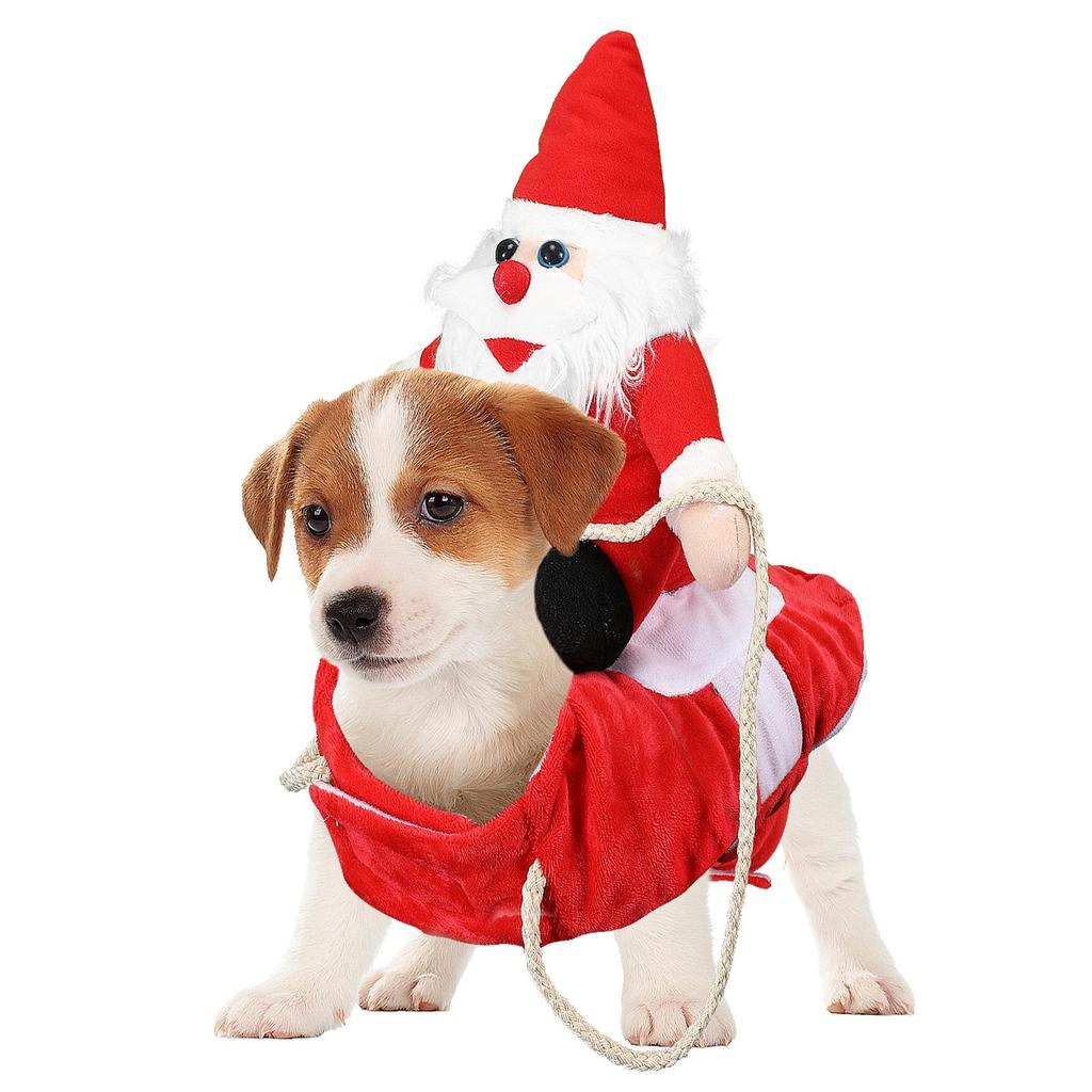 Santa Riding Horse Pet Costume for Dogs & Cats
