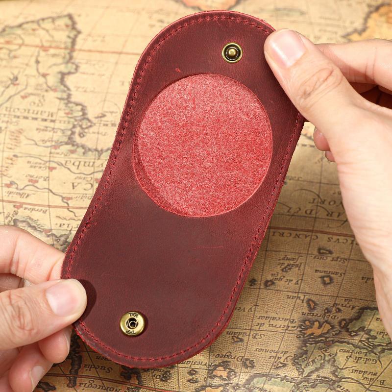 Women'S Small Genuine Leather Coin Wallet Children Mini Purses Hasp Money Clip Clutch Hobo Bags Men Gift Pouch New Manual Craft