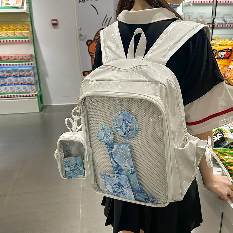 Transparent High Capacity Mochilas Mujer Japan Ins Mochila Spacious Durable Ita Bag New Trendy Backpack Bolsa Feminina