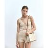 Summer New Tote Women's Bag Premium Sense Black Spell White Mini Canvas City Shoulder Tote Crossbody Bag