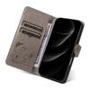 Für iPhone 17 Pro Max Leder Brieftasche Hülle Katze Biene Muster Handyhülle Ständer