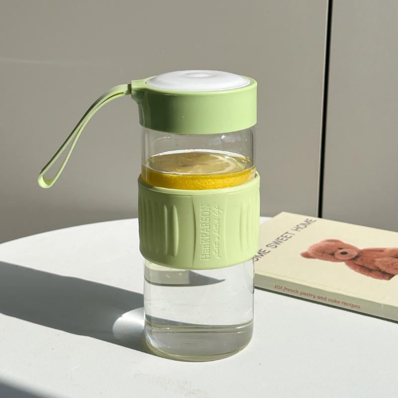2026 Trendy Heat-Resistant Glass Cup for Girls, Stylish & Portable, Perfect for Brewing Flower Tea, Includes Tea Infuser