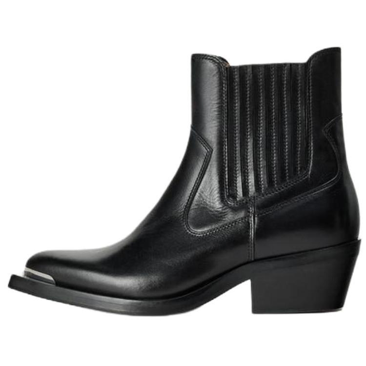 

Zara Серия к 50-летию Кожа Мода Удобные Челси Ботинки Женские ботинки Черный 1106510800 36