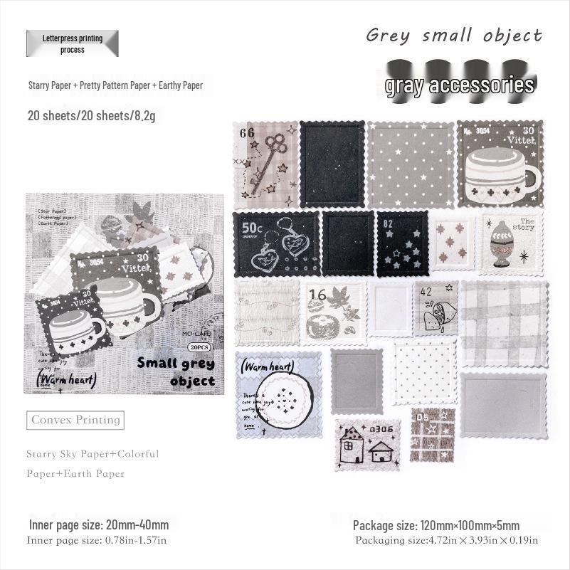

Mò Mò Salt Color Embossed Stamp Stickers for Journals and Crafts