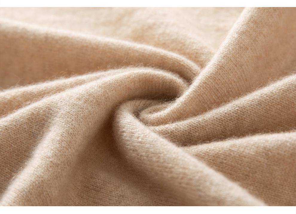 Women's 100% Pure Cashmere Triangle Scarf - Autumn/Winter Style, Warm and Versatile Knit Shawl