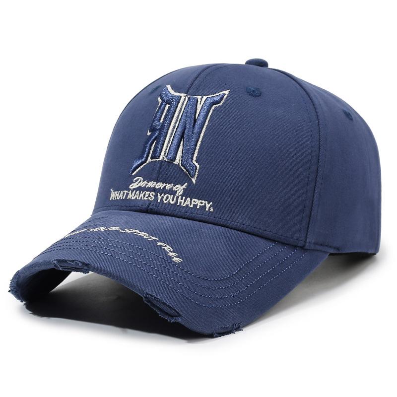 Hole Embroidered Letter Baseball Cap Unisex Sunshade Hat Outdoor Cap