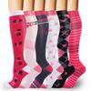 Unisex 6 Paar Kompressionssocken-Set zum Laufen & Radfahren