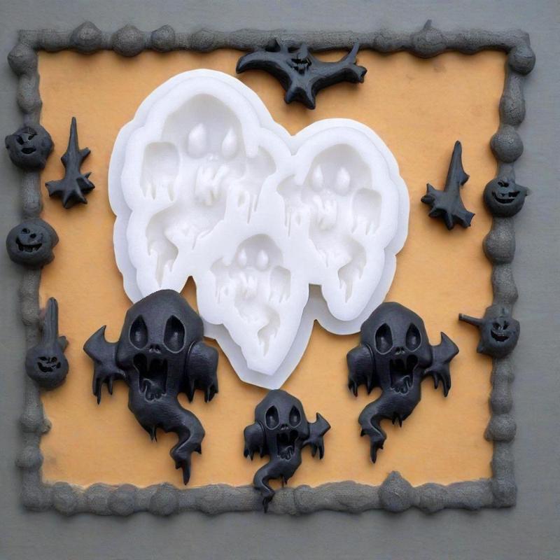 Halloween Ghost Silicone Cake Baking Mold Sugarcraft Chocolate Cupcake Resin Tools Fondant Decorating Tools