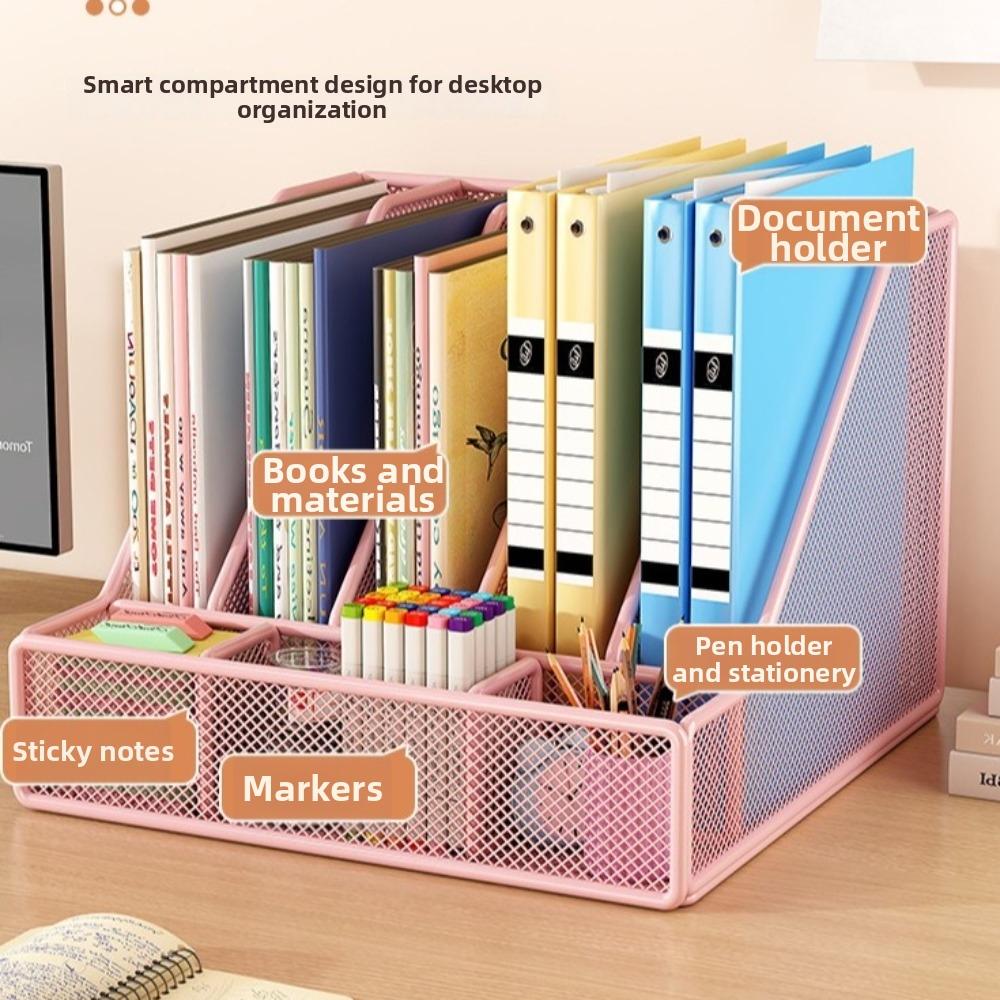 Space-saving Document Storage Shelf Metal Multi-layer Bookshelf New Desk File Organizer  Office Use