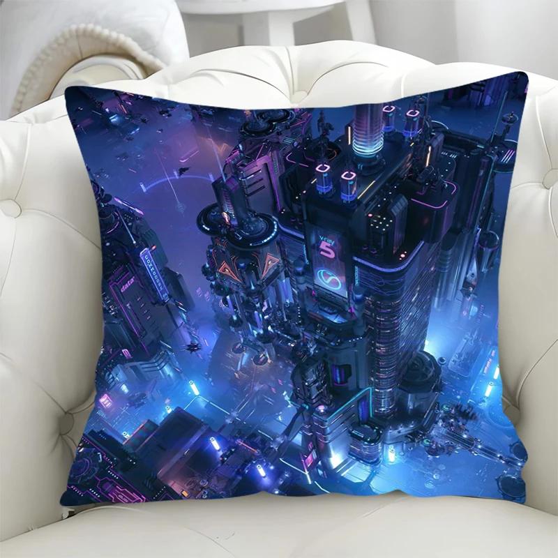 

Decorative Pillowcases for Pillows Cyberpunk Aesthetic Fall Decor Chair Cushion Cover 45x45cm Pillowcase 40*40 Duplex Printing 12x12Inch