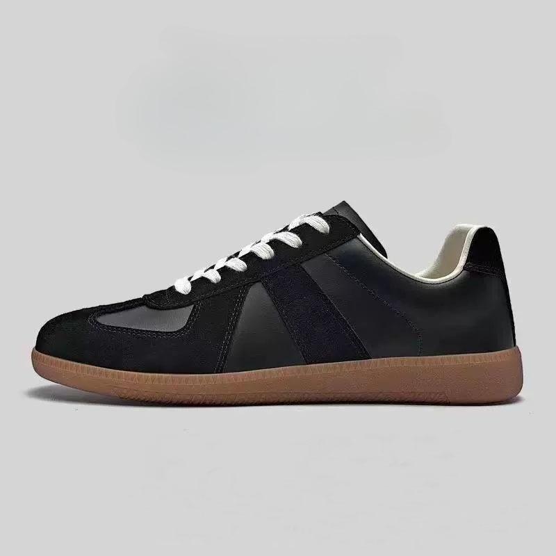 Patchwork Vintage Casual Sports Shoes for Men Leather Hiking Sneakers Mens Platform Walking Athletic Shoe Unisex White Loafers