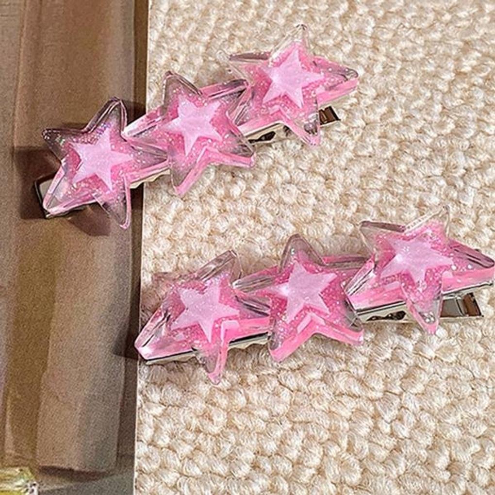 Women's High Teen Star Bangs Clip Set of 4