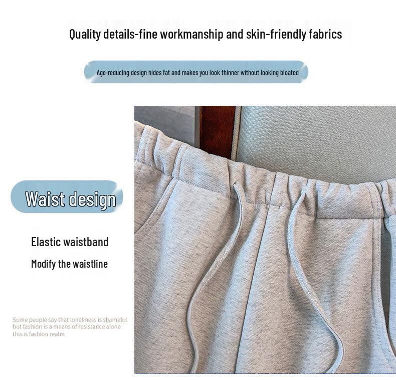 Extra Large Plus Size Women's High Waist Winter Casual Pants with Velvet, Loose Fit, 5137