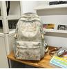 Schoolbag Chinese and college students couple backpack, large capacity English alphabet student leisure travel backpack computer bag