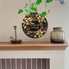 Aluminum Golden Christmas Wreath Wall Art Decor UV Scratch Resistant Durable Easy Hang